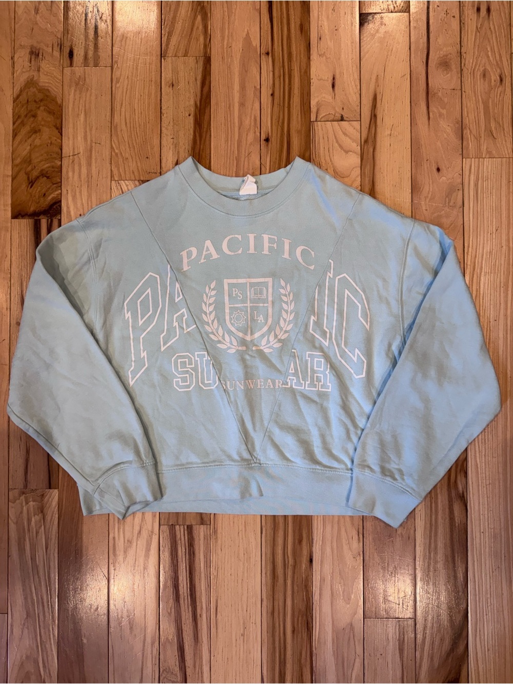 PacSun Light Blue Crewneck with White Print